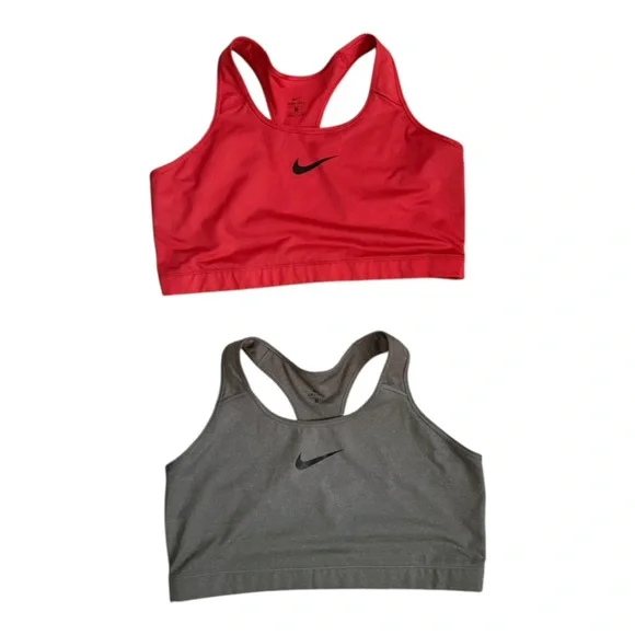 Nike Red and Gray Sports Bras bundle set - Picture 1 of 6
